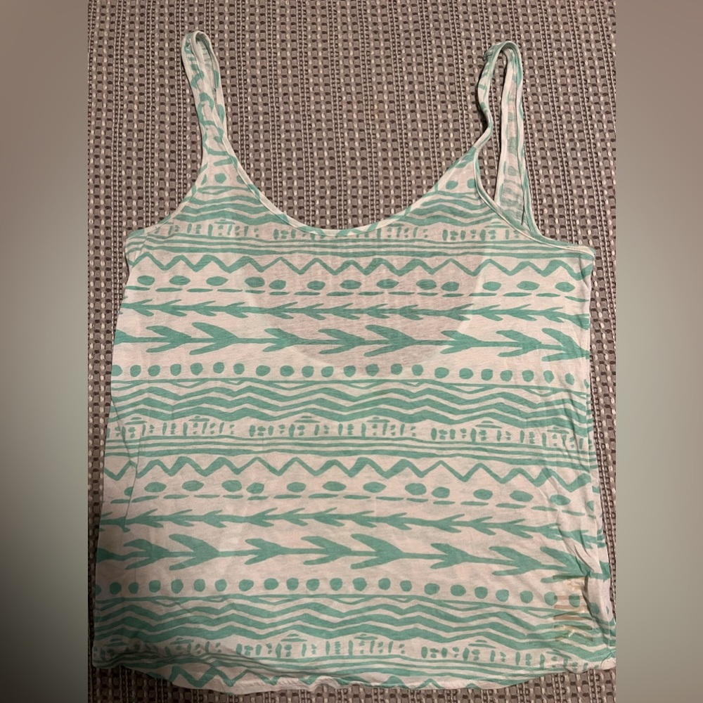 Victoria’s Secret Pink Teal Tribal Low Back Tank Top